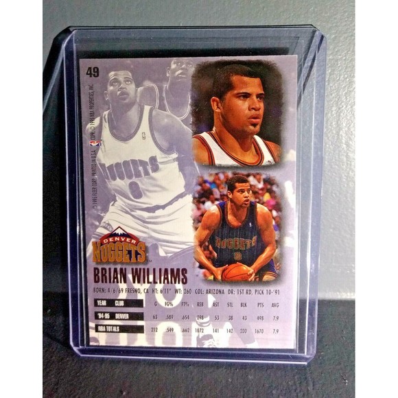 1995-96 Brian Williams Fleer Ultra #49 Basketball Card - Picture 2 of 2